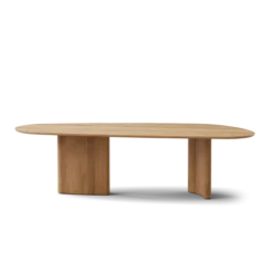 Tangent spisebord, rektangulær lakeret eg fra DK3