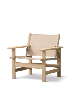 The Canvas Chair, lys olieret eg natur canvas af Børge Mogensen