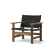The Canvas Chair, røget eg sort canvas af Børge Mogensen
