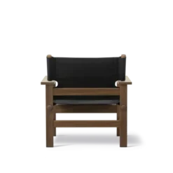 The Canvas Chair, røget eg sort canvas af Børge Mogensen