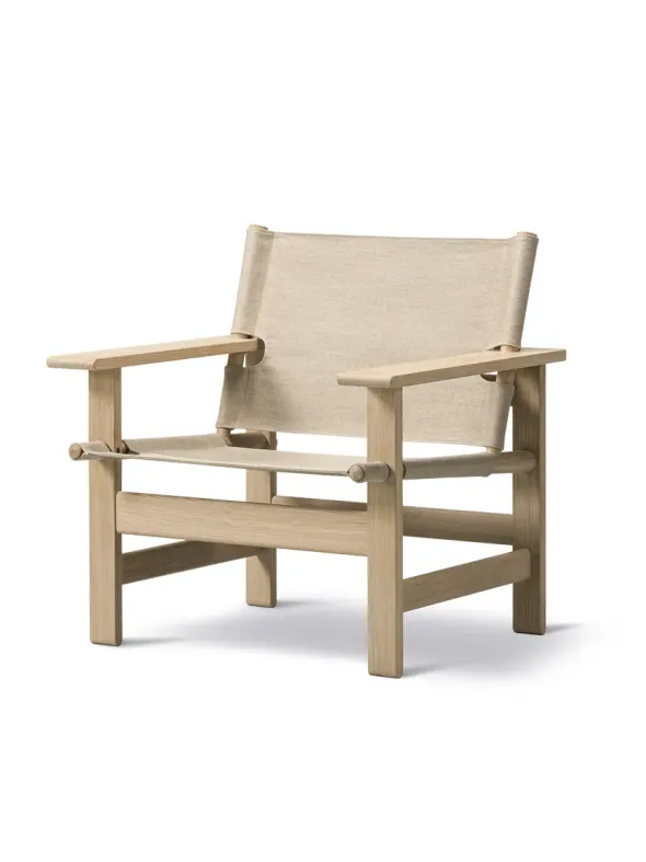 The Canvas Chair, sæbebehandlet eg natur canvas af Børge Mogensen