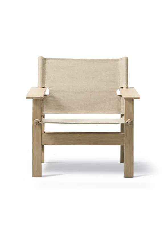 The Canvas Chair, sæbebehandlet eg natur canvas af Børge Mogensen