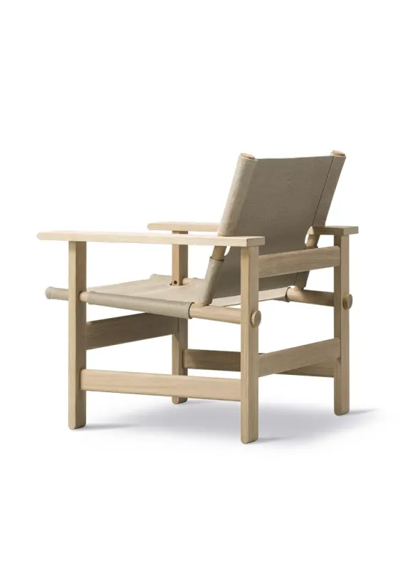 The Canvas Chair, sæbebehandlet eg natur canvas af Børge Mogensen