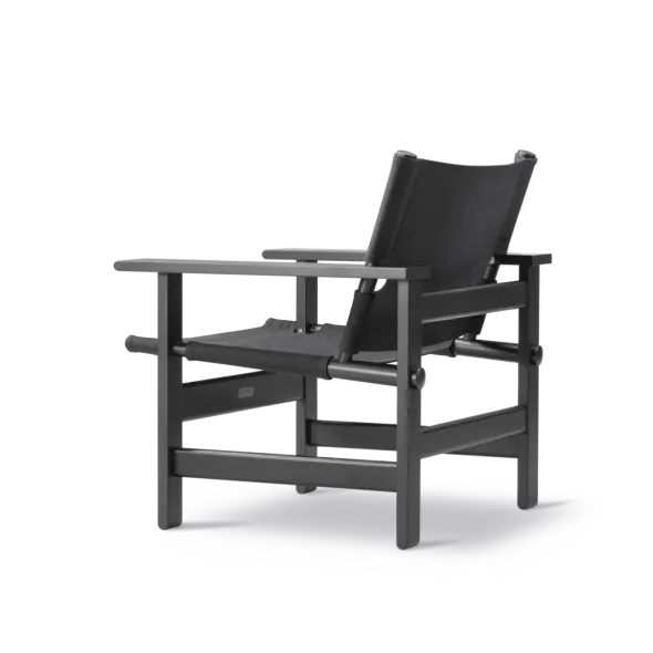 The Canvas Chair, sortlakeret eg sort canvas af Børge Mogensen