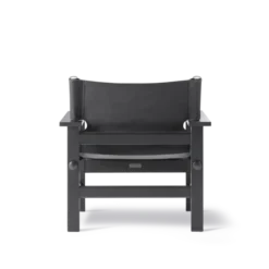 The Canvas Chair, sortlakeret eg sort canvas af Børge Mogensen