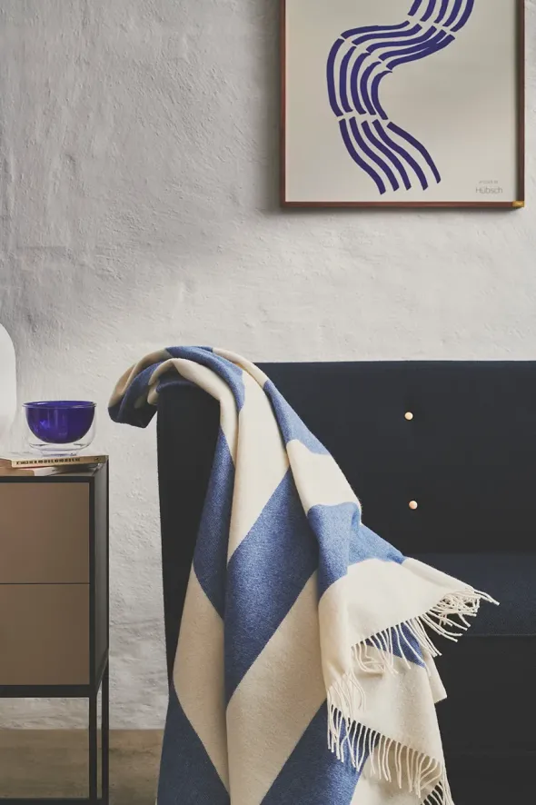 The Sweater Plaid, cobalt fra Silkeborg Uldspinderi