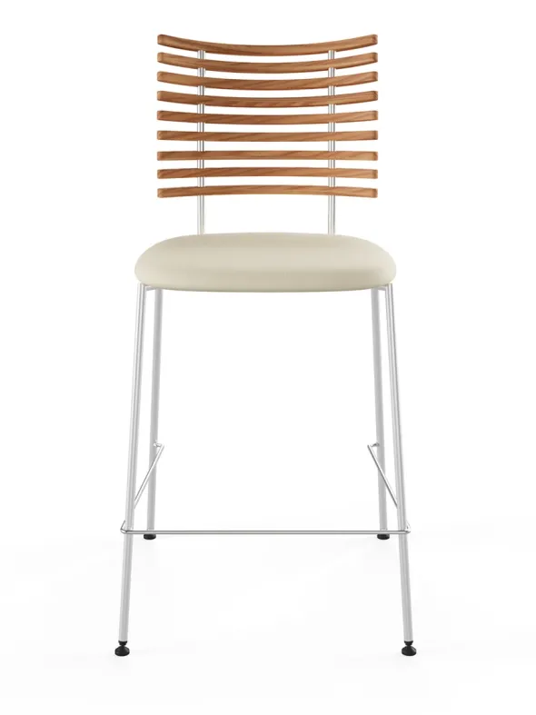 Tiger Barstol, creme læder fra Naver Collection
