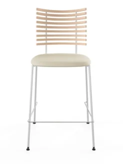 Tiger Barstol, creme læder fra Naver Collection