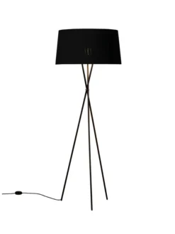Tripode Gulvlampe fra Santa and Cole, sort (G5)