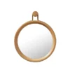 Utility Round Mirror Small Oak natural Aged gold fra Stellar Works