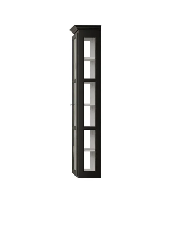 Væghængt Vitrineskab Classic V4, sort fra Lindebjerg Design