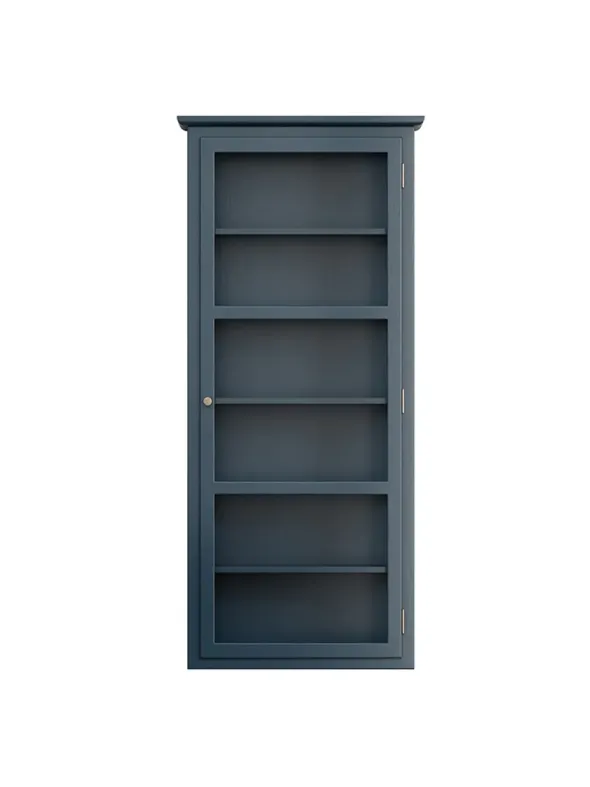 Væghængt Vitrineskab N4, dark blue fra Lindebjerg Design