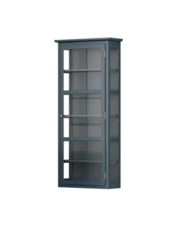 Væghængt Vitrineskab N4, dark blue fra Lindebjerg Design