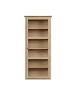 Væghængt Vitrineskab N4, light oak fra Lindebjerg Design