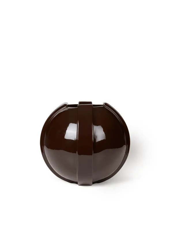 Vinci Vase 01, dark brown fra Louise Roe