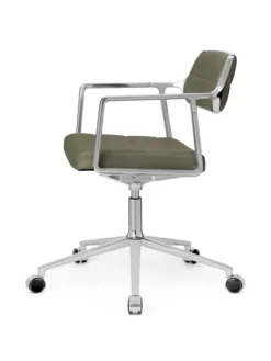 VIPP453 Swivel+ Chair m/hjul, bosco grøn læder fra Vipp