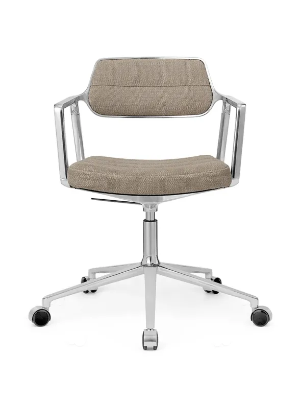 VIPP453 Swivel+ Chair m/hjul, dark sand tekstil fra Vipp