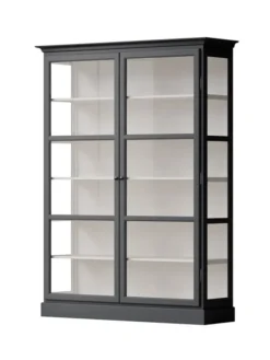 Vitrineskab Classic V2, antracit fra Lindebjerg Design