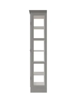 Vitrineskab Classic V2, lys grå fra Lindebjerg Design