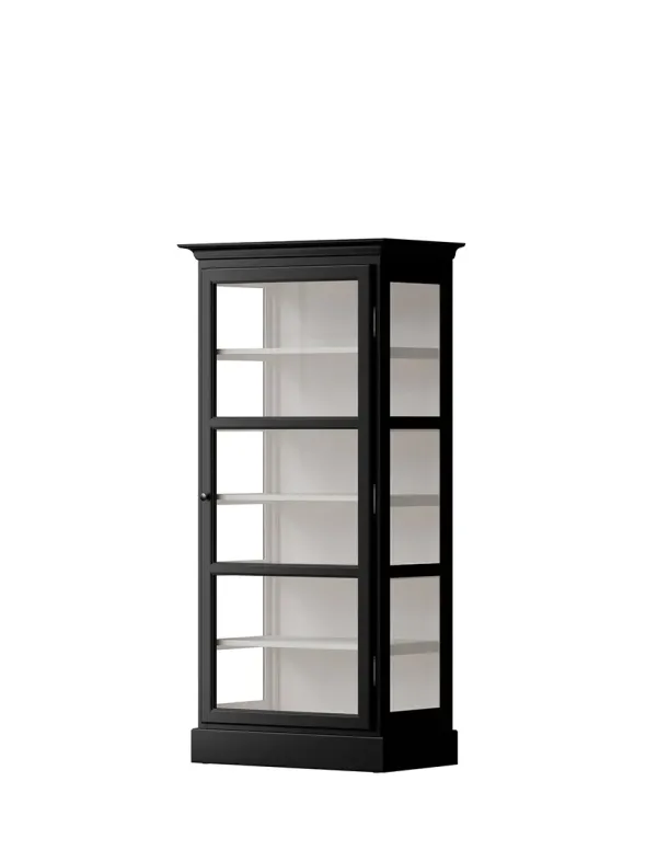 Vitrineskab Classic V3, sort fra Lindebjerg Design