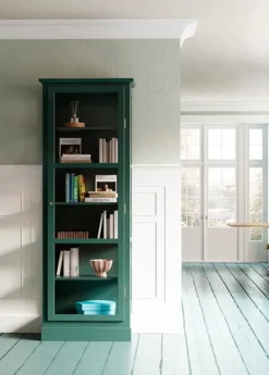 Vitrineskab N1, green fra Lindebjerg Design