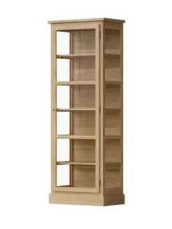Vitrineskab N1, light oak fra Lindebjerg Design