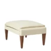 V11 Ottoman, smooth leather cream fra GUBI