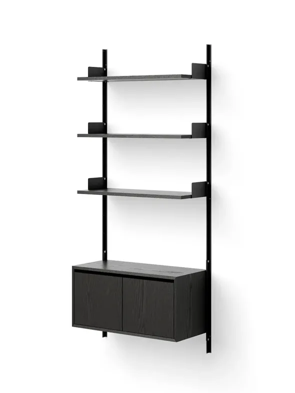 Wall Shelf Cabinet Low w. Doors fra New Works