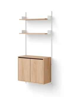 Wall Shelf Cabinet Tall w. Doors fra New Works