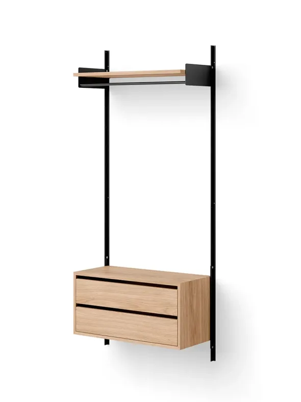 Wardrobe Shelf Cabinet w. Drawers fra New Works