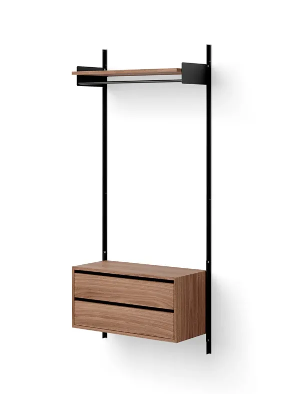 Wardrobe Shelf Cabinet w. Drawers fra New Works