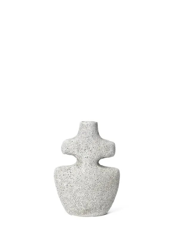 Yara Candle Holder Medium, grey pumice fra Ferm Living