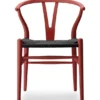 Y-stol CH24 Soft Falu med sort flet af Hans J. Wegner