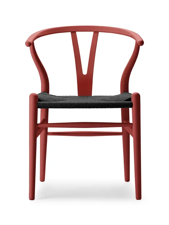 Y-stol CH24 Soft Falu med sort flet af Hans J. Wegner