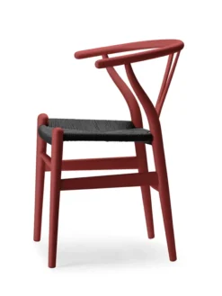 Y-stol CH24 Soft Falu med sort flet af Hans J. Wegner